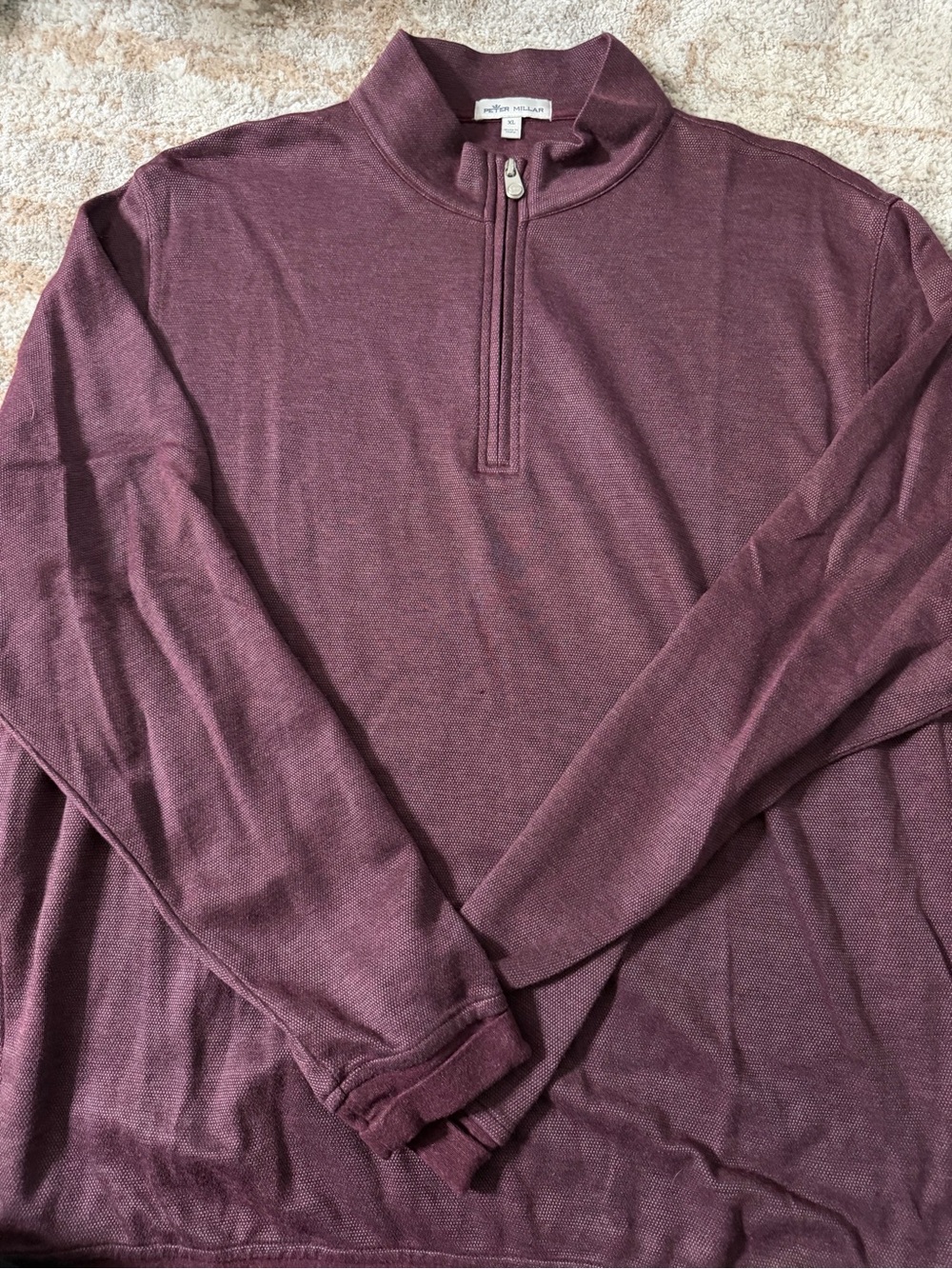 Peter Millar Men's Plum Quarter-Zip Pullover